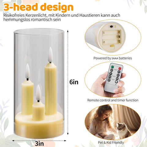 battery operated pillar candle set
