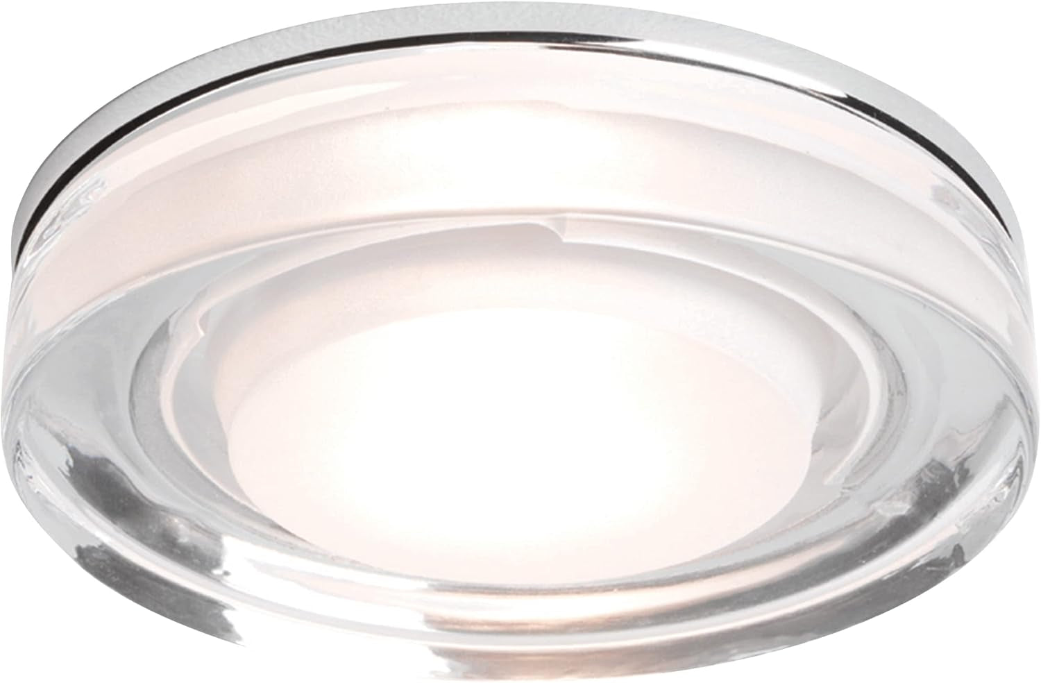 Vancouver round Bathroom Downlight - IP65 Rated - (Polished Chrome), GU10 LED Lamp, Designed in Britain