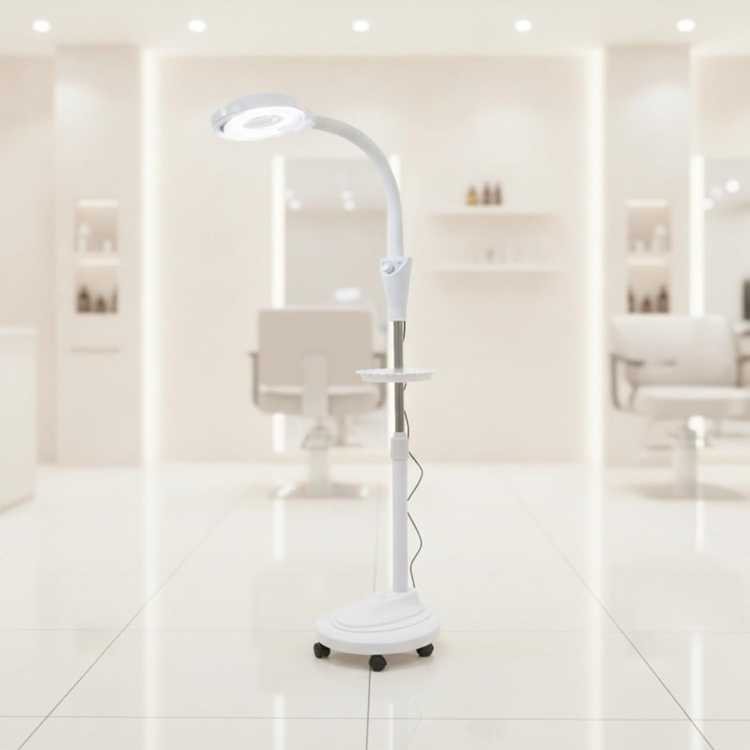 Salon Lamp with Tray LED Lash Light with Stand Dimmable Lash Light for Permanent Makeup Artists