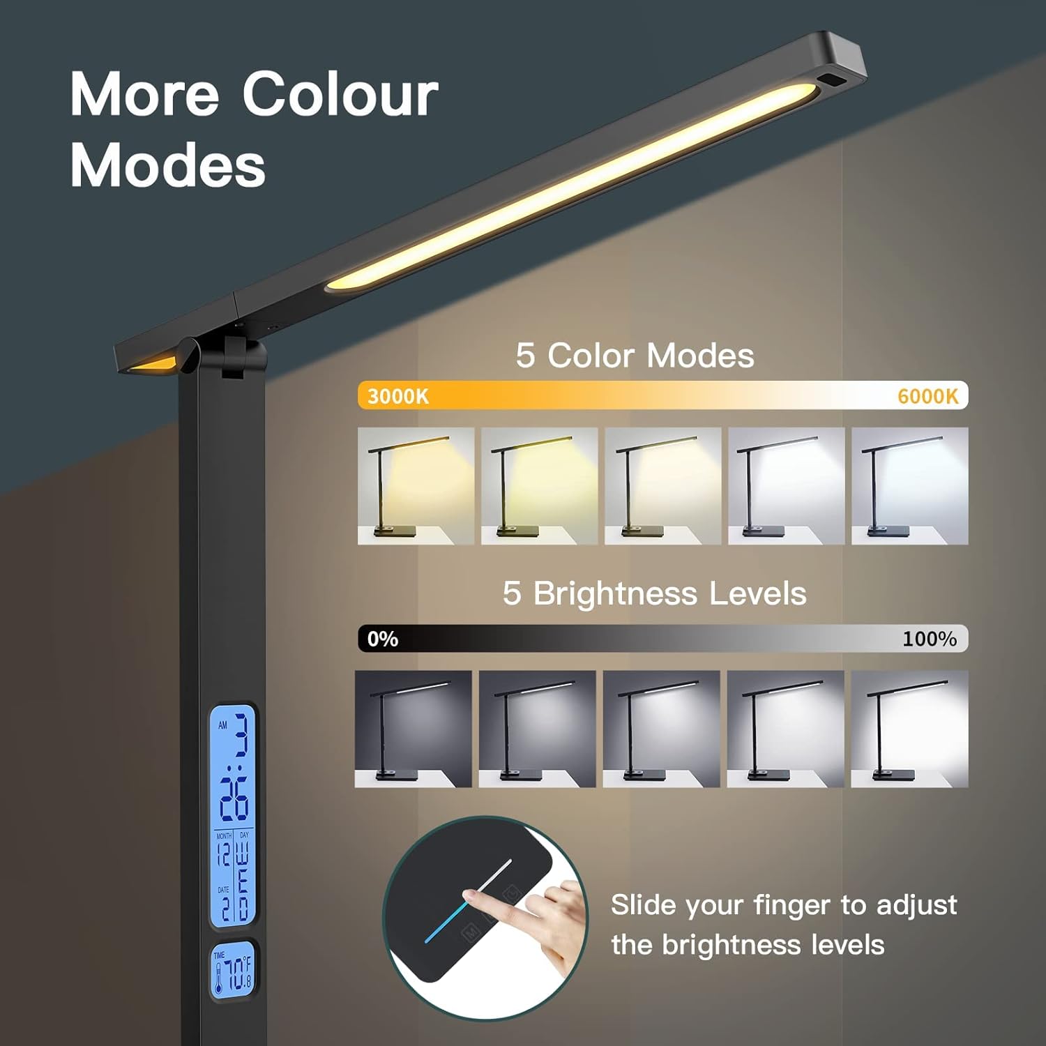 bedside lamp with USB charger


