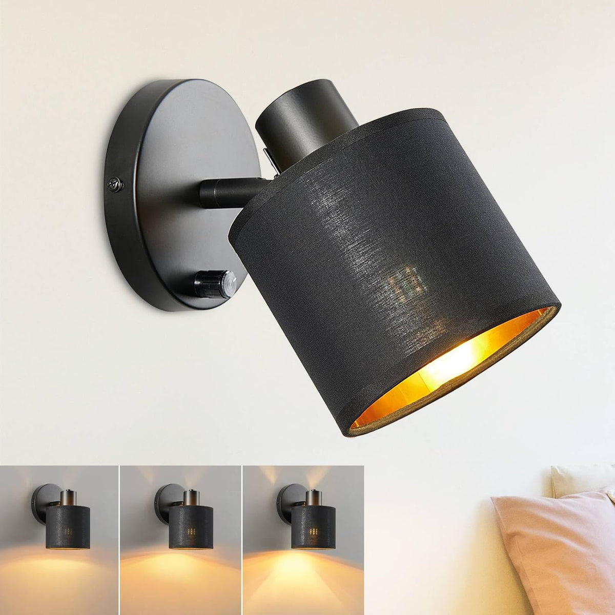 black-gold wall lamp


