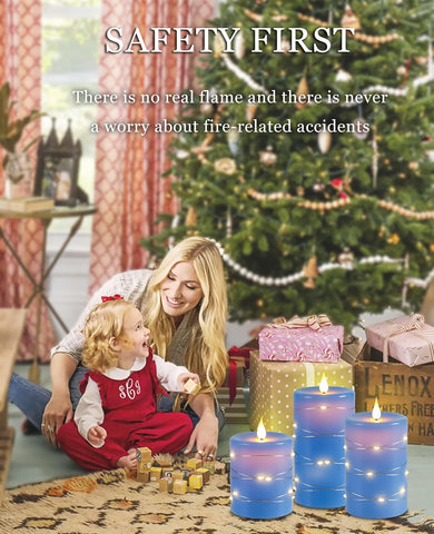 blue led candles home decor