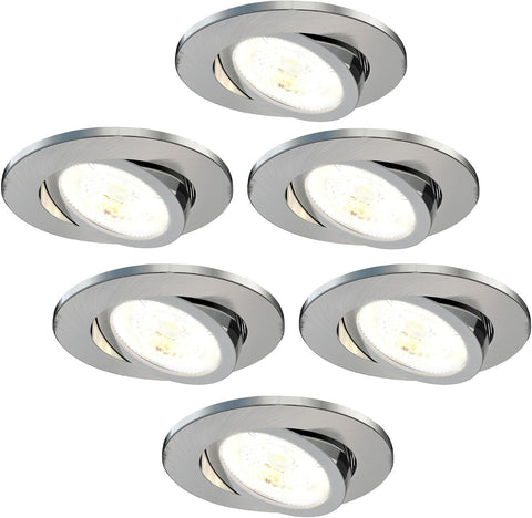 6-Pack LED Downlight White 5W CCT Waterproof IP65 Dimmable | Cutout Size Ø75Mm; Waterproof for Bathroom Shower Zone and Damp Indoor Areas