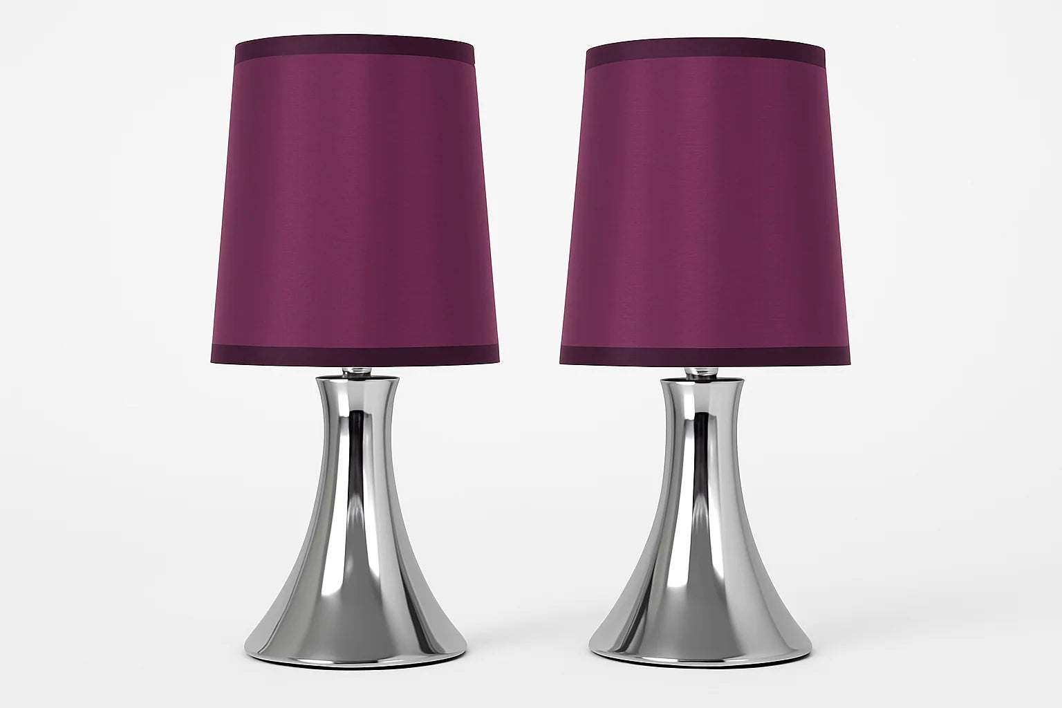 Chrome Touch Table Lamp – 31Cm Bedside Dimmable Light