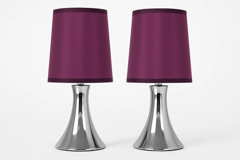 Chrome Touch Table Lamp – 31Cm Bedside Dimmable Light