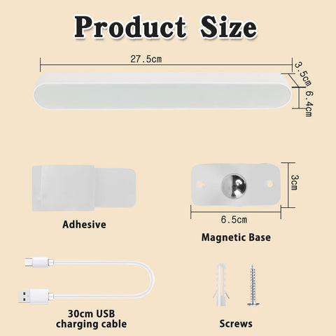 Makeup Mirror Lights Stick on Mirror, Makeup Light for Bathroom | Mirror Lights Rechargeable Battery Operated, Magnetic Dressing Table Lights, Touch Make up Vanity Light Adjustable Brightness