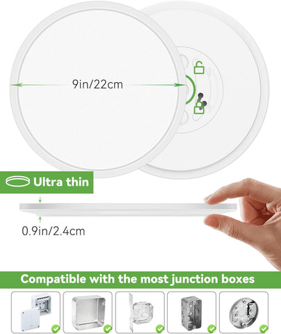 Ultra slim round ceiling pane