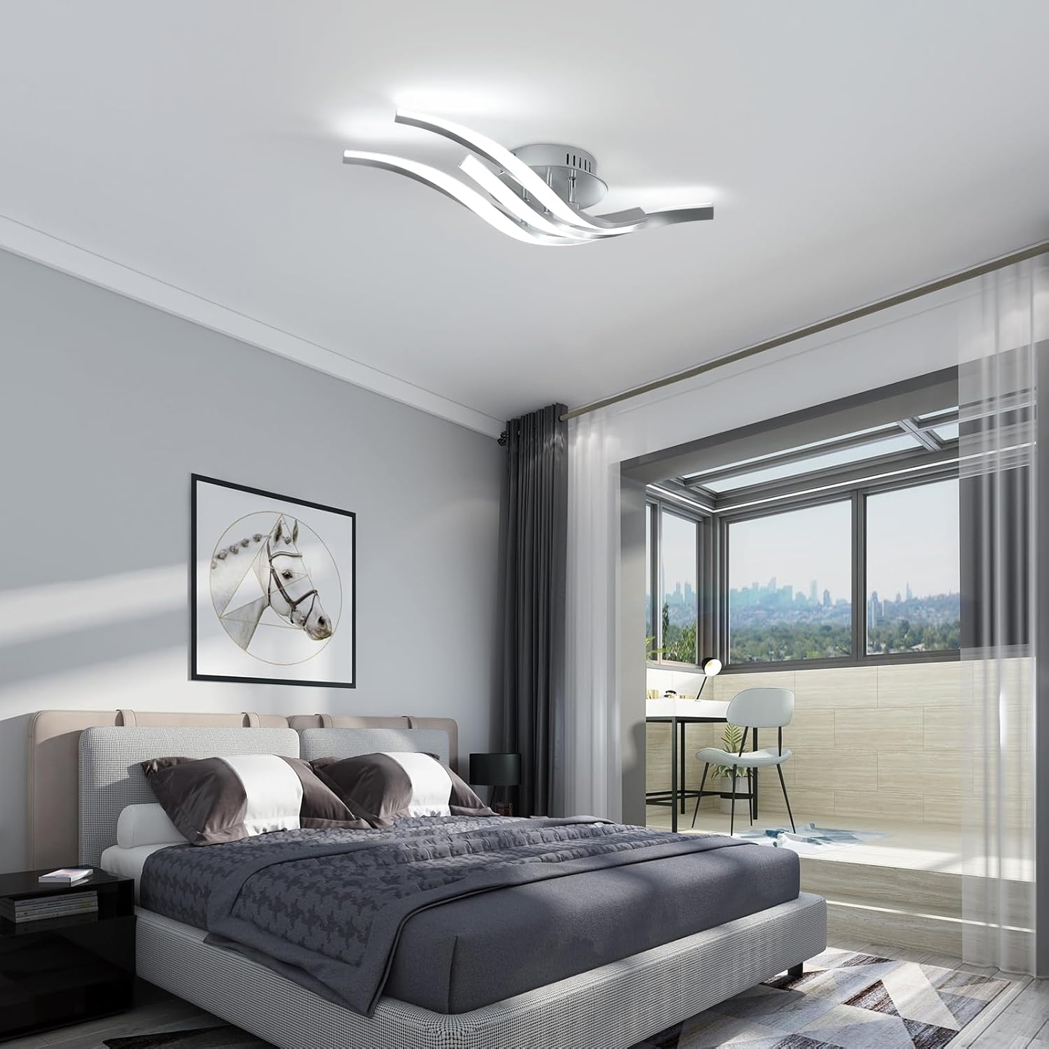 cold white LED ceiling fixture