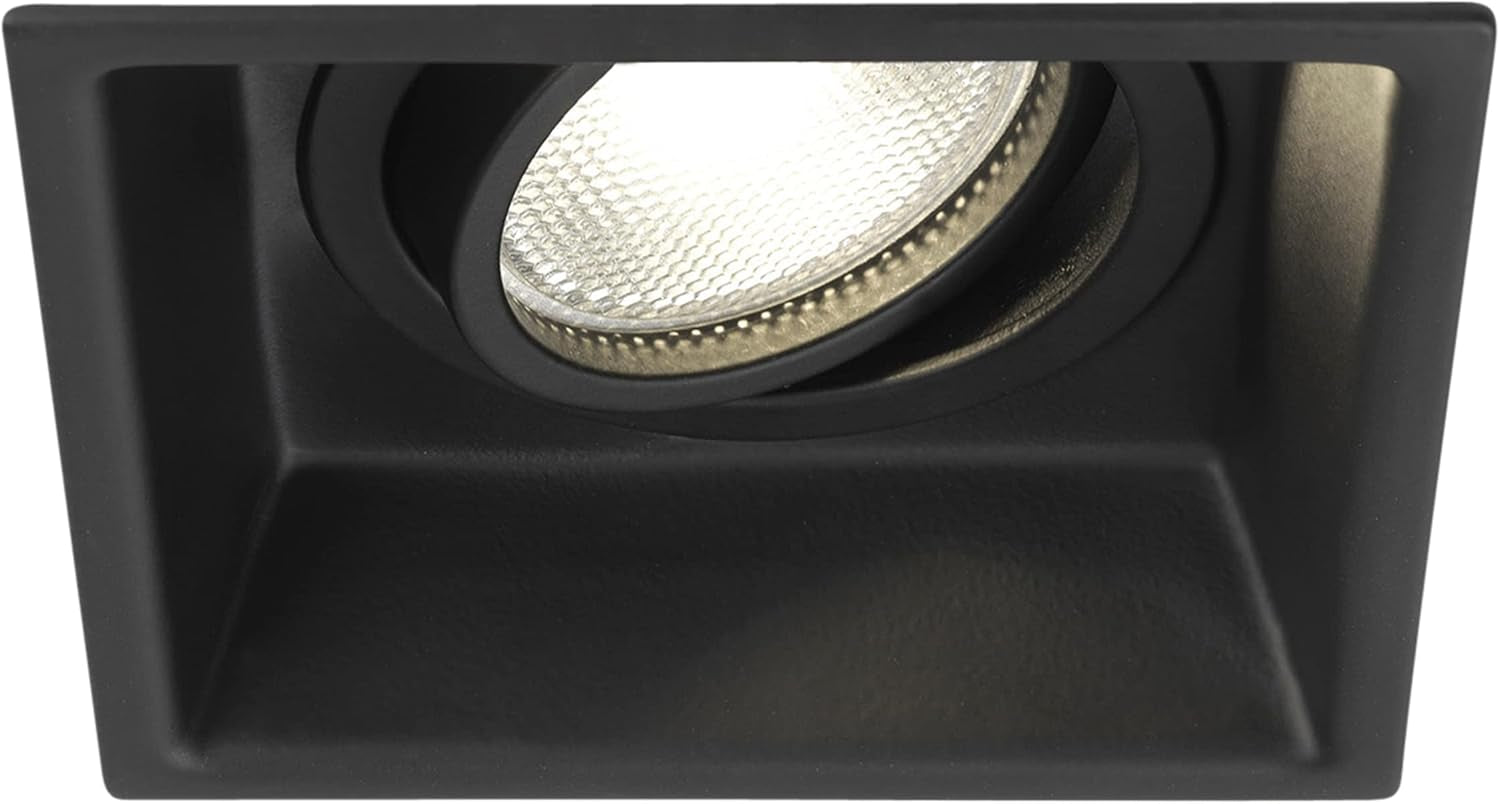 Minima round Fixed IP65 Bathroom Downlight - IP65 Rated - (Matt Black), GU10 Lamp, Designed in Britain - 1249017 - 3 Years Guarantee