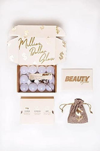 Glow to Go Lights - Pack of 14 - Mirror Lights - 14 Bulbs - up to 6500K Temperature - Discreet Clips - with Adhesive Stickers and USB Connection - Complete Kit