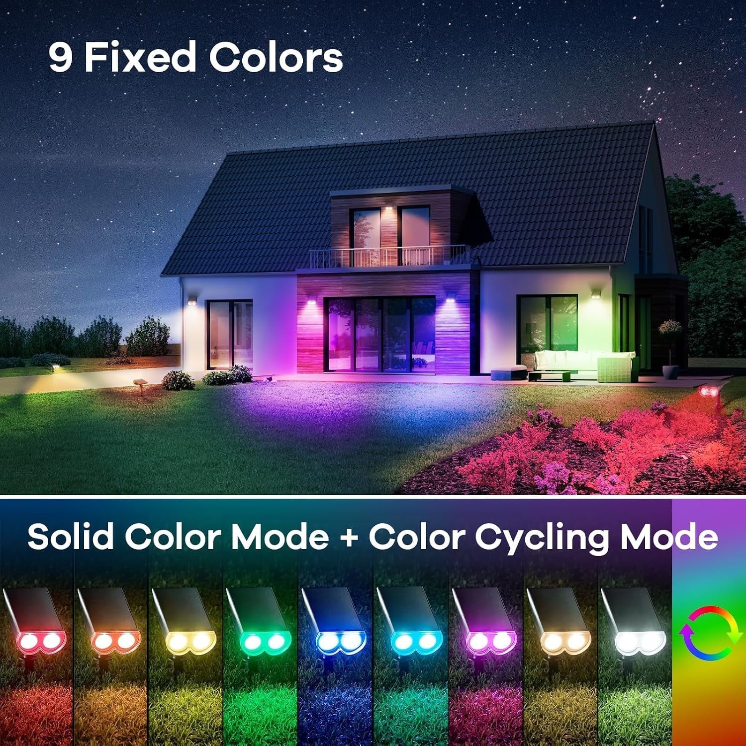 Halloween Colour Changing Solar Stake Lights Outdoor