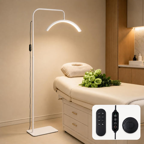 Half Moon Lamp 48W Lash Light,Dimmable Beauty Salon Lights | Beauty Salon Lights Floor Standing,Tattoo Lights,Lash Light,Led Arc Floor Lamp for Eyelash Extensions, Skincare, Eyebrows