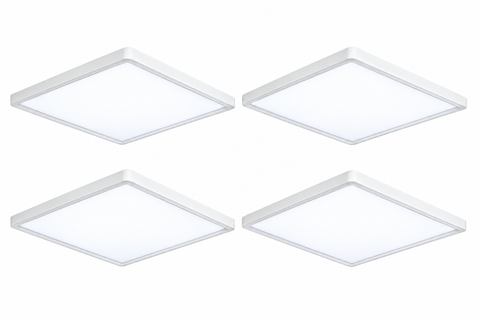18W Square LED Ceiling Light – 6500K Cool White – Slim Flush Mount Design – Energy-Efficient Modern Ceiling Light for Kitchens, Bedrooms, Hallways & UK Homes