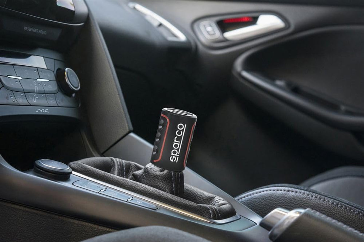 Sparco Lazio Black/Red Manual Gear Shift Knob – Universal Fit