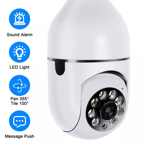 2-Pack E27 Light Bulb Security Camera Wi-Fi – Smart Home 1080P