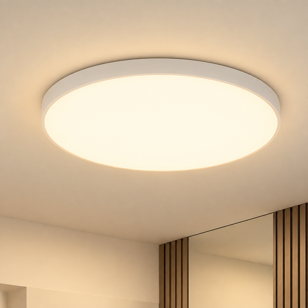 48W Round LED Ceiling Light – Flush Mount Design – Warm white – Energy-Efficient Modern Ceiling Light for Homes, Kitchens, Bedrooms & UK Spaces