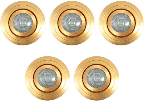 Circular IP65 Recessed Downlights, Matte White | Pack of 2, Bathroom, Tiltable, GU10