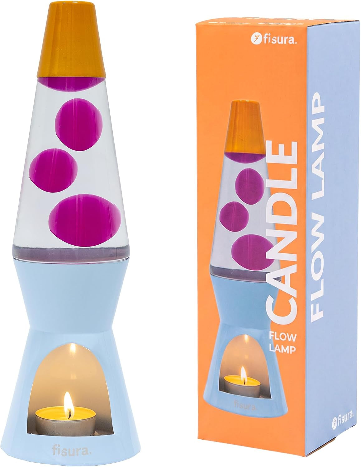 - Motion Mood Lamp with Candle Warmer, Brown & Blue | Eco-Friendly Home Décor. Original Design for Home or Office. Great Gift Idea. 11.4 X 3.3 In. Candle Not Included.