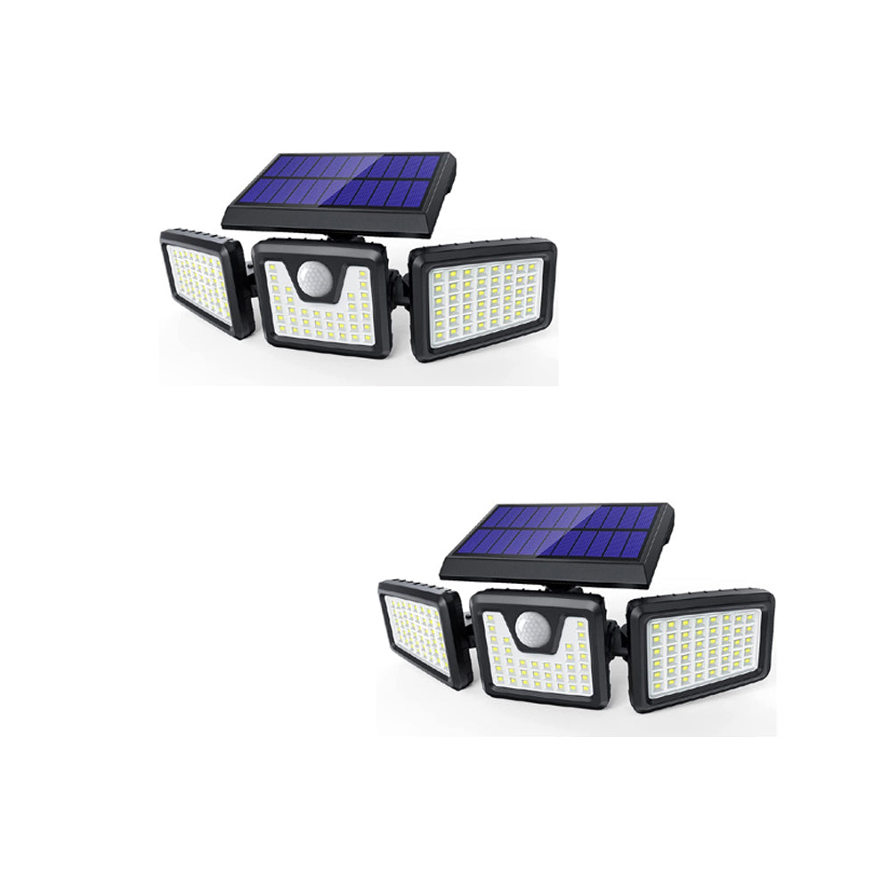 Solar Lights Outdoor 3 Heads, Upgraded 74 LED Solar Motion Sensor Security Lights - thelights4u.com