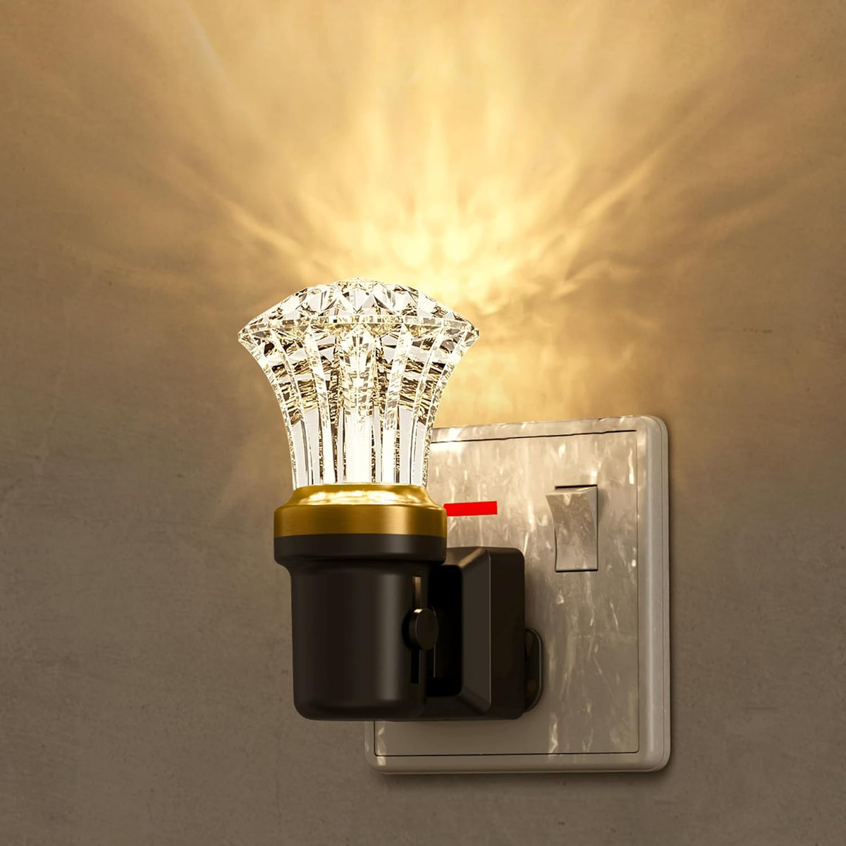 diamond design led night light plug in

