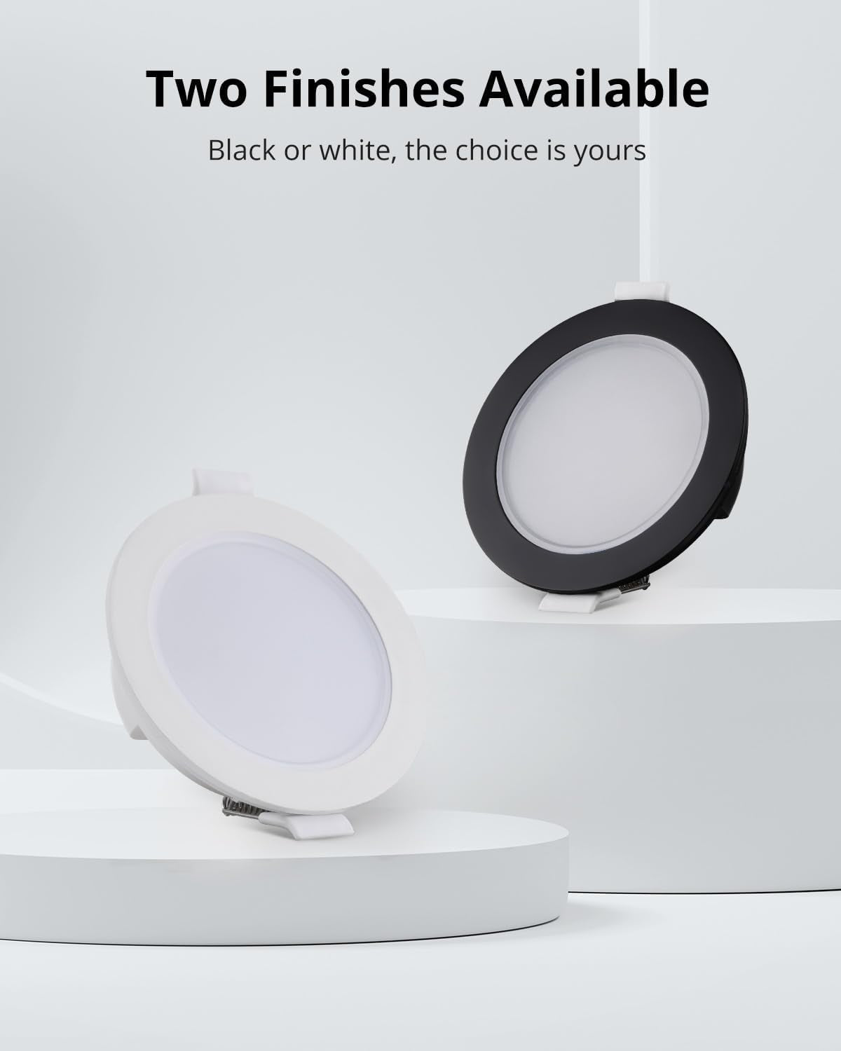 IP65 LED Downlights Ceiling, Black Spotlights 5W 4000K, 10 Pack | Bathroom Downlights, Neutral White 400LM, 68-80Mm Cut Out, 35Mm Ultra-Slim, LED Spot Lights for Kitchen Bedroom Living Room