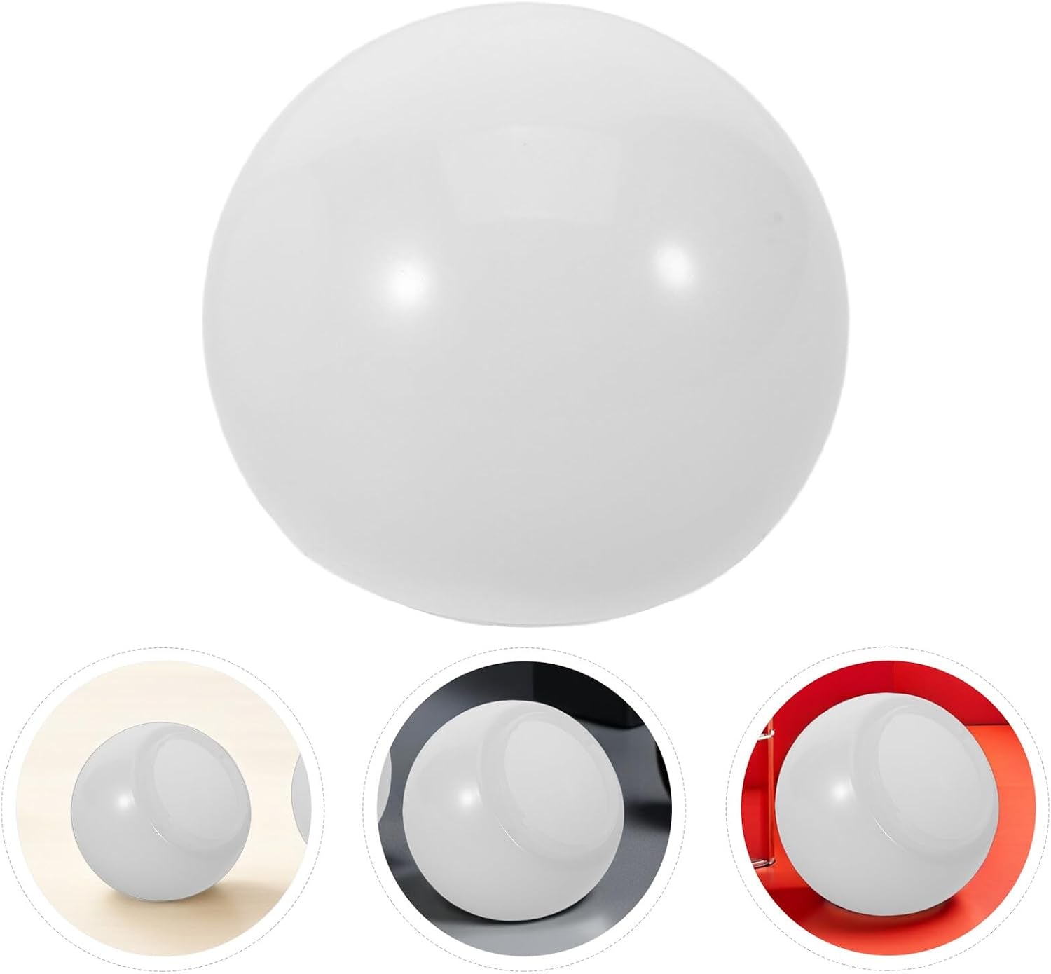 20Pcs White Hemispherical LED Bulb Guard Shell for Mirror Lamps | PC Replacement Globes, Easy Fit for Living Rooms and Bedrooms, Soft Light Spread, Vanity Mirror Bulbs