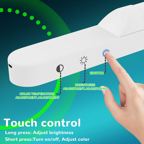 Makeup Mirror Light, LED Battery Operated Dressing Table Lights, 4500Mah Magnetic Stick on Bathroom Lights, 3 Color Temperatures & Adjustable Brightness, Portable for Bathroom Dressing Table
