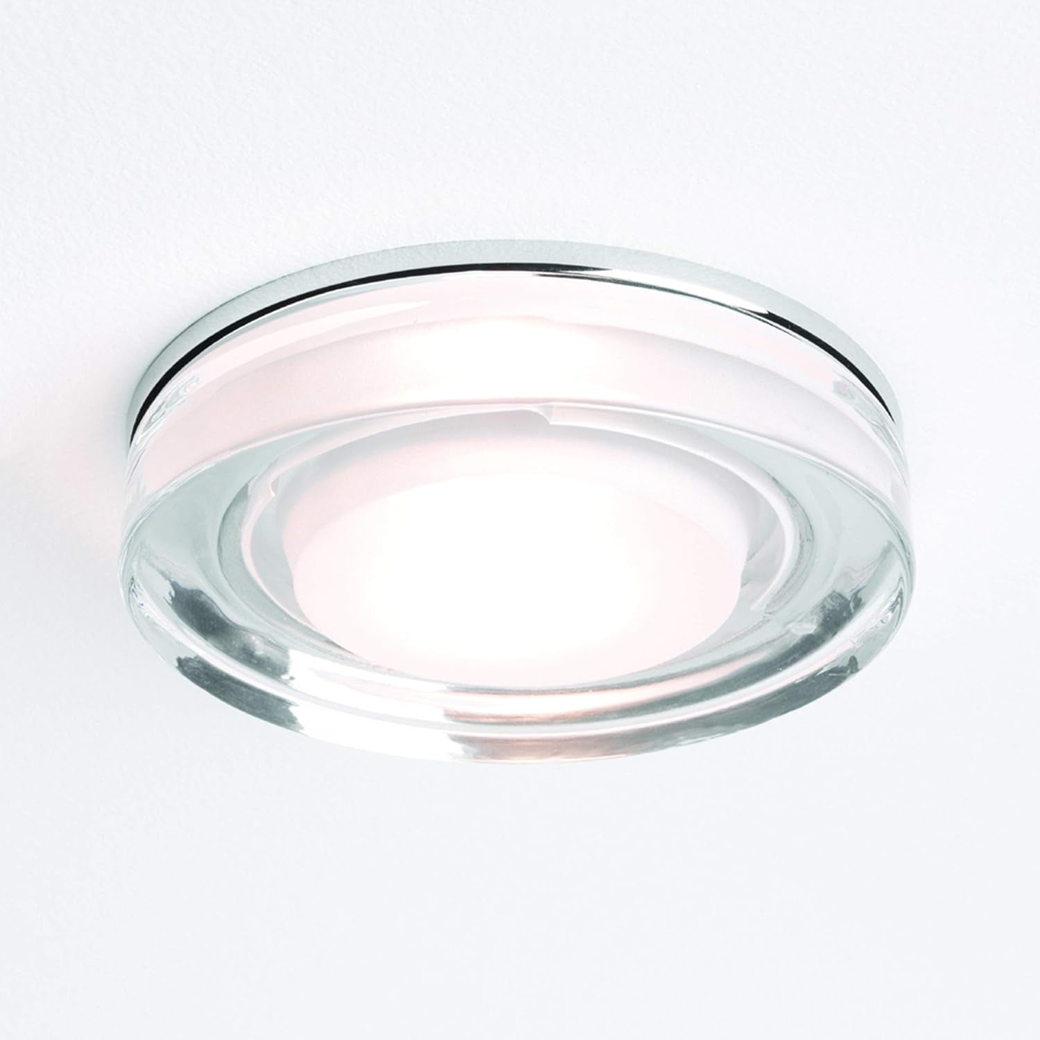 Vancouver round Bathroom Downlight - IP65 Rated - (Polished Chrome), GU10 LED Lamp, Designed in Britain