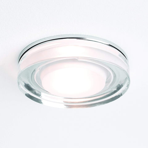 Vancouver round Bathroom Downlight - IP65 Rated - (Polished Chrome), GU10 LED Lamp, Designed in Britain