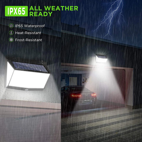 468 LED Solar Motion Sensor Security Light 3000LM Outdoor Waterproof Wall Lamp