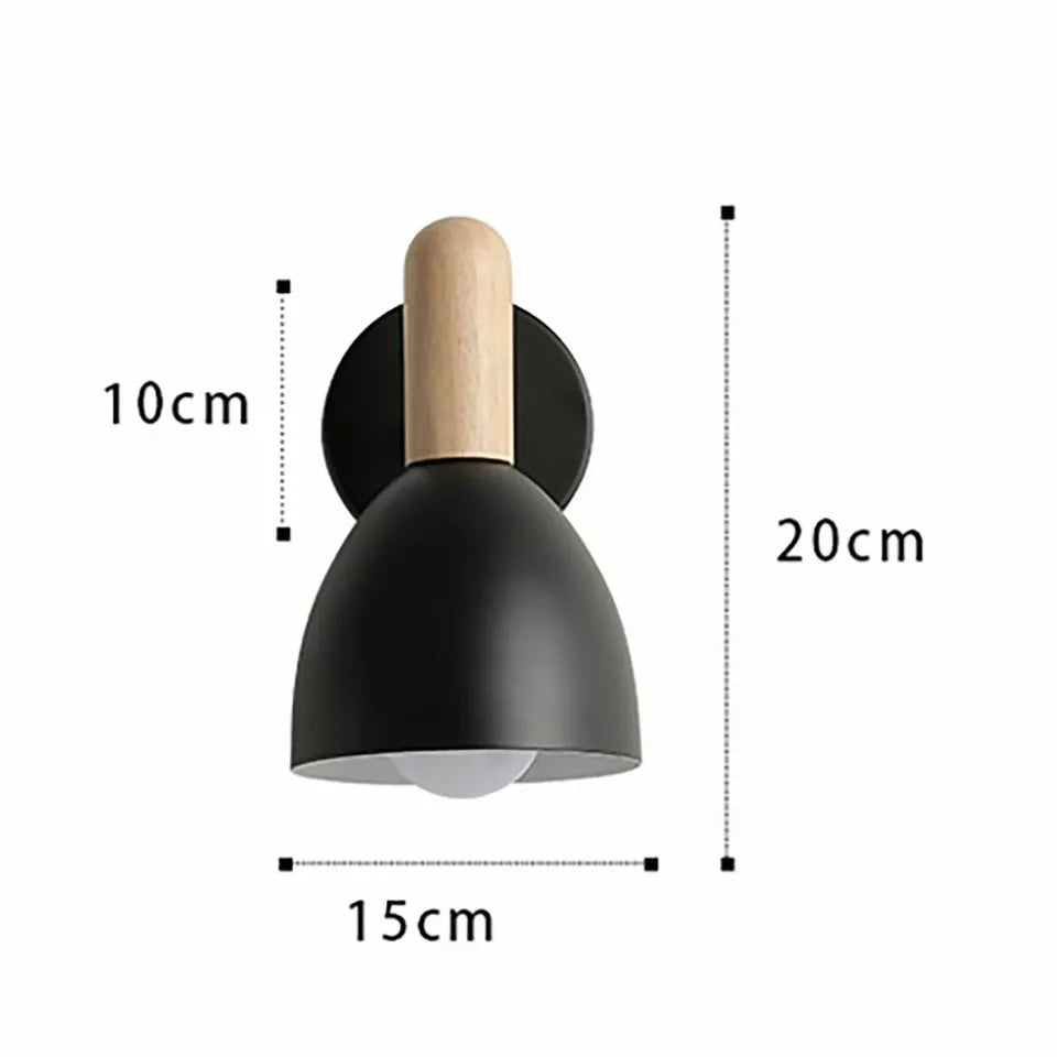 Adjustable Wood Vintage Wall Light 350° Rotatable