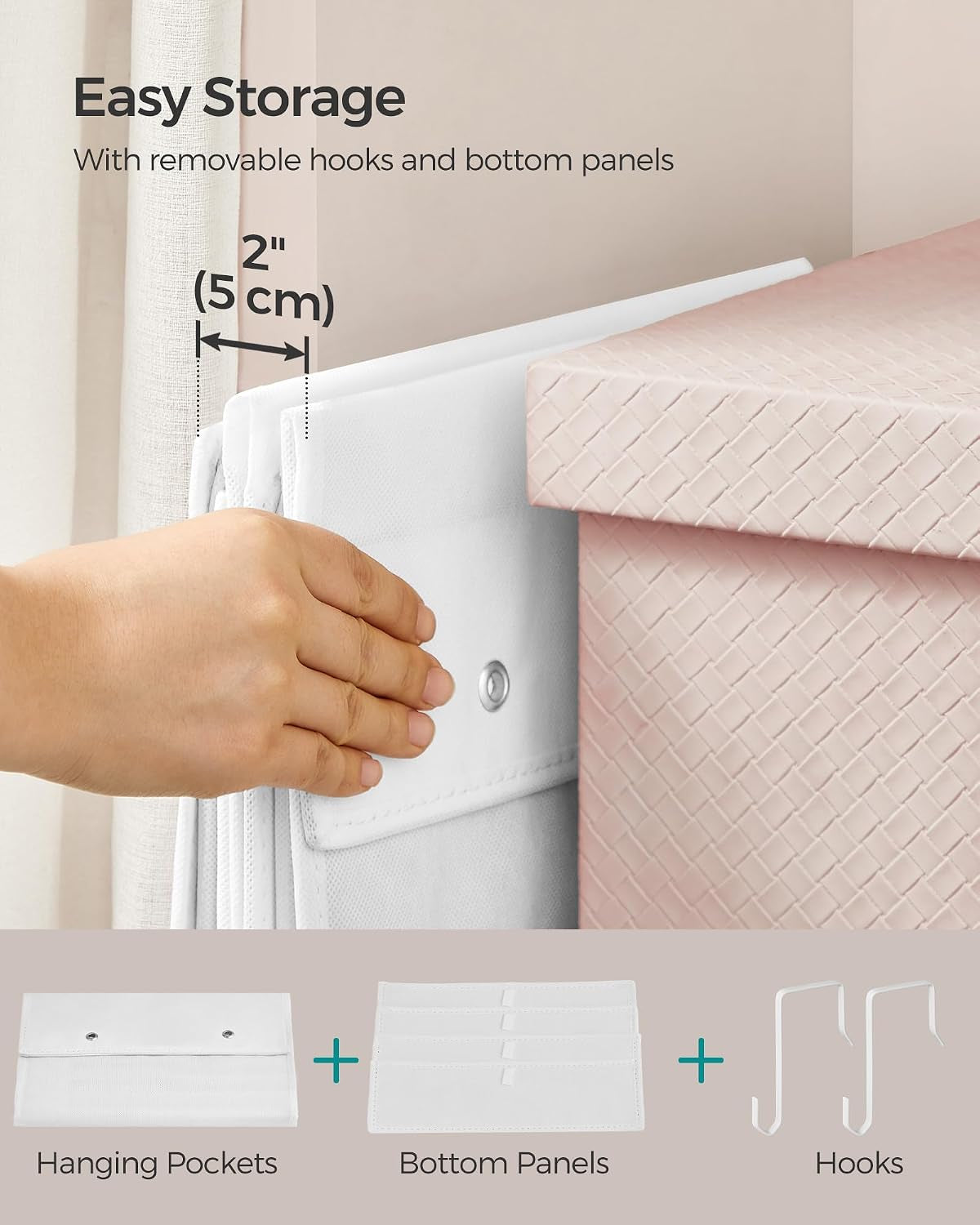 Over-Door Storage Organiser, Wardrobe Storage, 4 Pockets