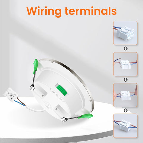 Lighting 6 Pack LED Downlights, LED Recessed Ceiling Lights 4W 310LM 230V, 55-68Mm Cutout Dimmable,3Cct 3000K 4000K 6500K Adjustable, IP44 Suitable for Bathroom Living Room Kitchen,Nickel