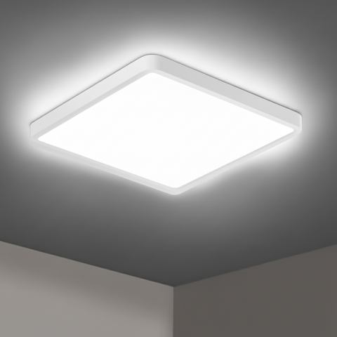 28W Dimmable LED Square Ceiling Light – Slim Bathroom Ceiling Lights  for Bedroom, Kitchen & Living Room