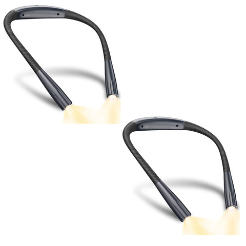 Neck Reading Light - Rechargeable Light Up To 80+ Hrs, 3 Colors & 6 Brightness Levels - thelights4u.com