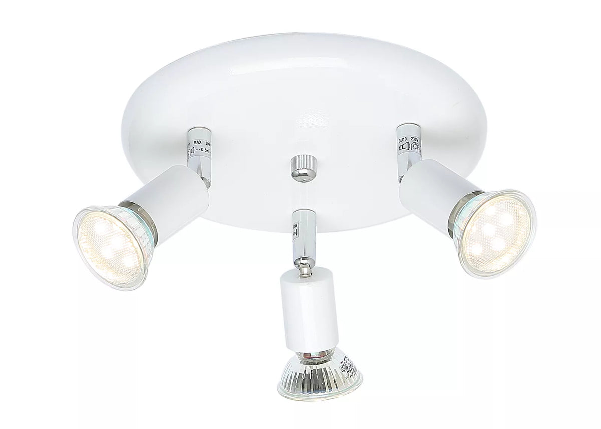 3-Way Modern GU10 Ceiling Spotlight