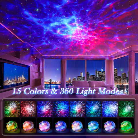 fairy lights galaxy night light with bluetooth