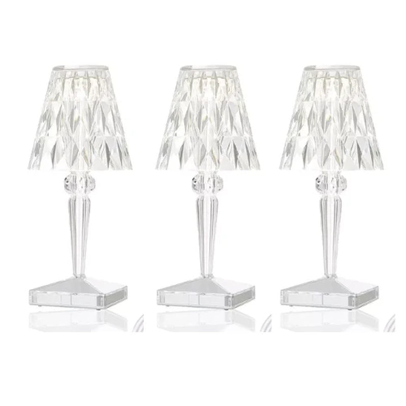 LED RGB Crystal Table Lamp – 16 Colour Modes – Remote Control – USB Rechargeable