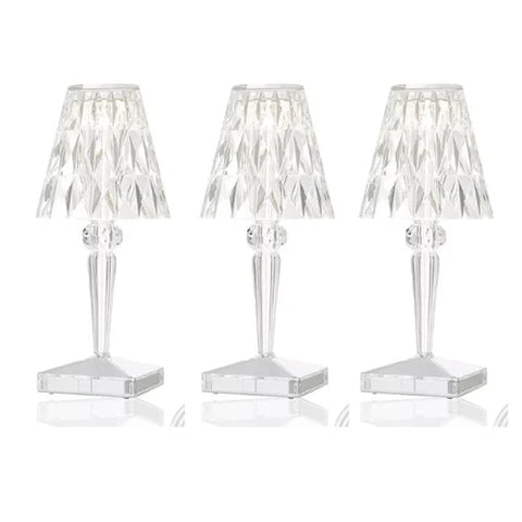 LED RGB Crystal Table Lamp – 16 Colour Modes – Remote Control – USB Rechargeable