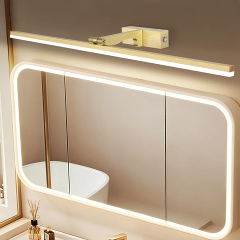 Dimmable LED Picture Lights 80CM Bathroom Vanity Light Fixture Ajustable Gold Indoor Lighting Wall Sconce Hotel Bedside 3000K/4500K/6000K Reading Lamp Display Lamps 16W