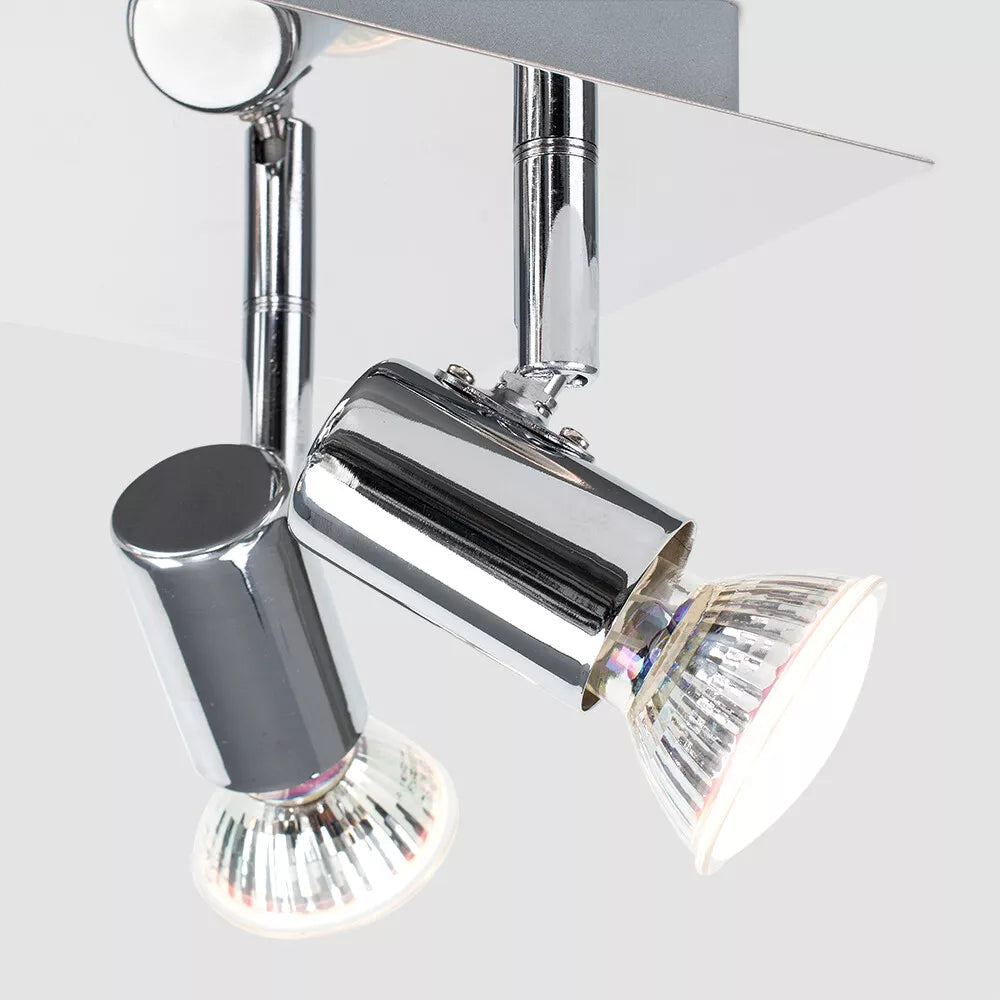 6 Way Ceiling Spot Light Fitting LED GU10 Adjustable Kitchen Spotlight Bar Lamp