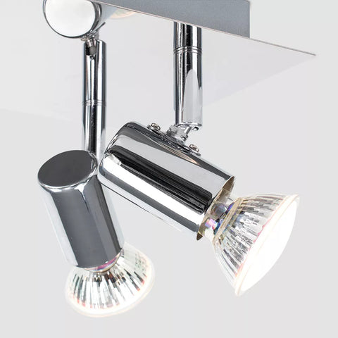 6 Way Ceiling Spot Light Fitting LED GU10 Adjustable Kitchen Spotlight Bar Lamp