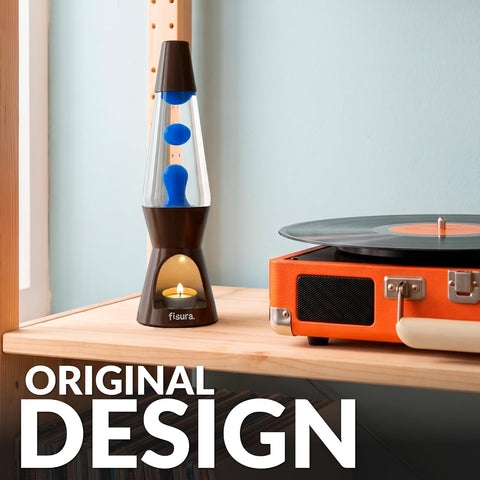 - Motion Mood Lamp with Candle Warmer, Brown & Blue | Eco-Friendly Home Décor. Original Design for Home or Office. Great Gift Idea. 11.4 X 3.3 In. Candle Not Included.