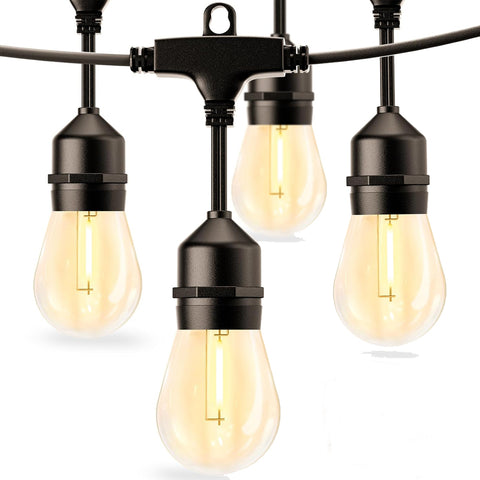 Outdoor Mains Powered Festoon Lights 144FT (45M)