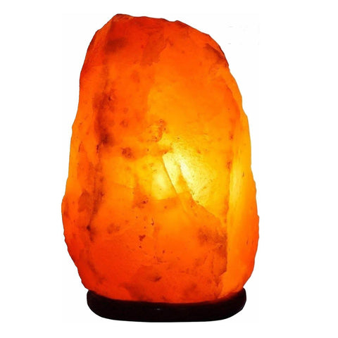 Natural Himalayan Salt Lamp enhancing the ambiance of a meditation space.


