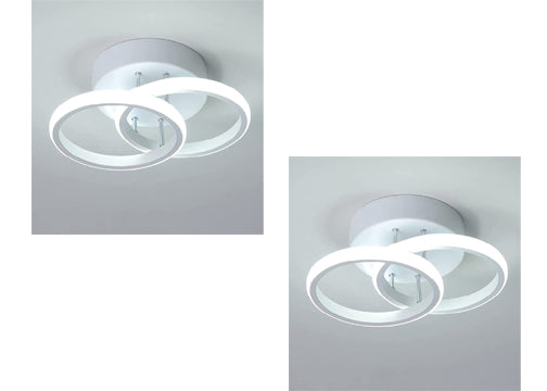 18W Modern LED Ceiling Light, Dual Circle