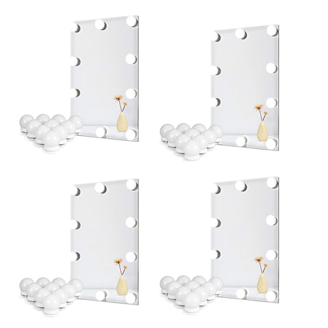 Vanity Lights for DIY Hollywood Mirror, LED Strip Lights Kit with Touch Sensor Dimmer Switch and Power Adaptor, 10 Bulbs - thelights4u.com