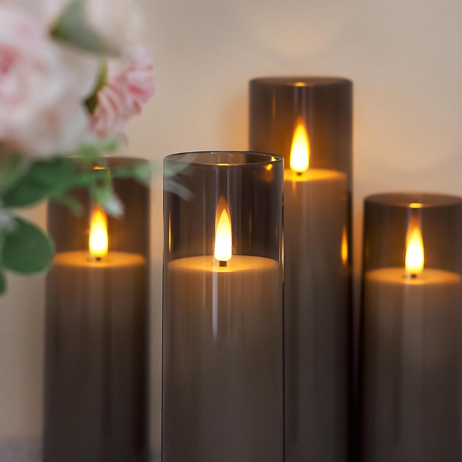 flameless candles with timer function