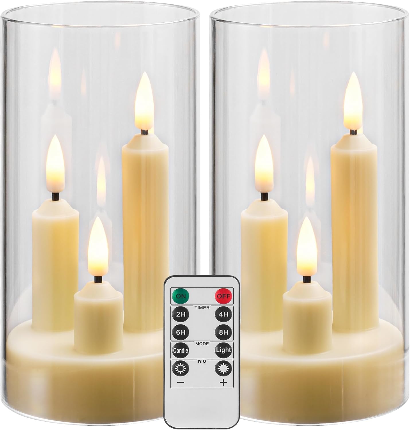 flameless three wick led candle
