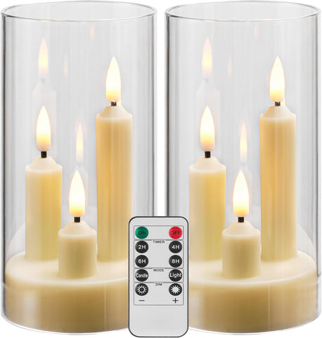 flameless three wick led candle